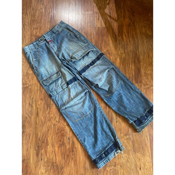 Vtg Marithé + François Girbaud Baggy Men's Jeans Streetwear Barrel Distressed 34 - Picture 2 of 12